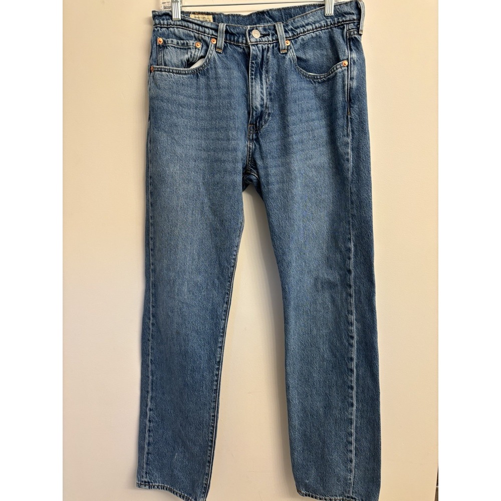 Mens BIG E Levi's 505 Jeans Medium Wash Reproduction 32X34